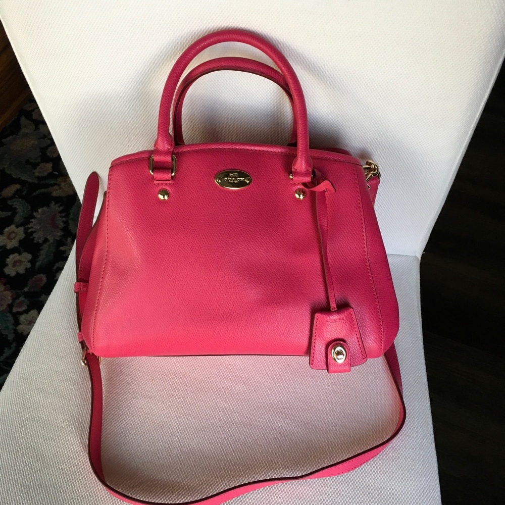 NWT Coach Mini Margot Carryall in Pink Ruby F34835